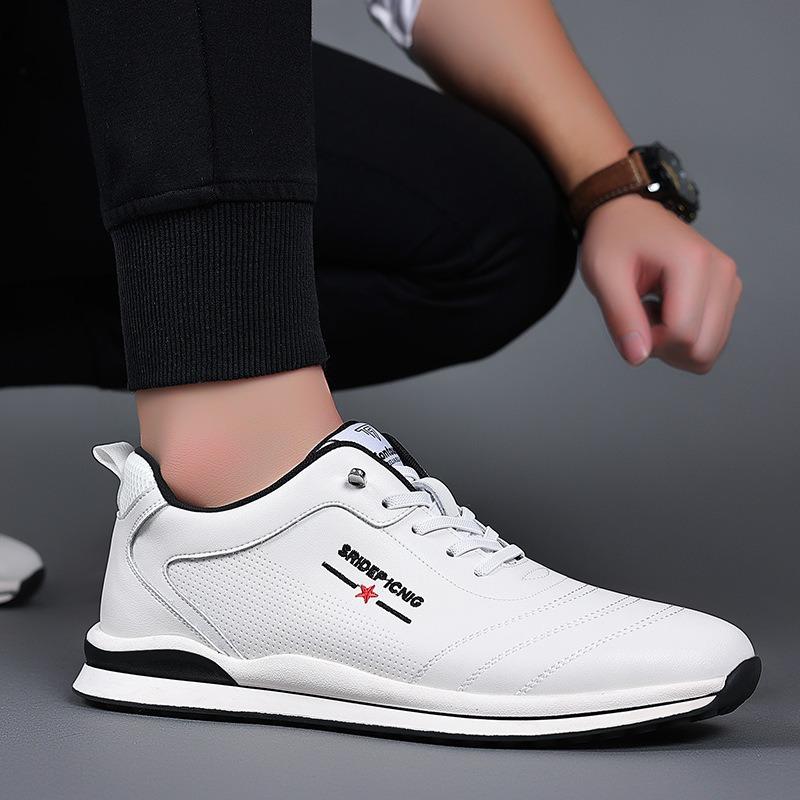 New men's casual leather shoes trendy men's shoes wear-resistant sports shoes board shoes