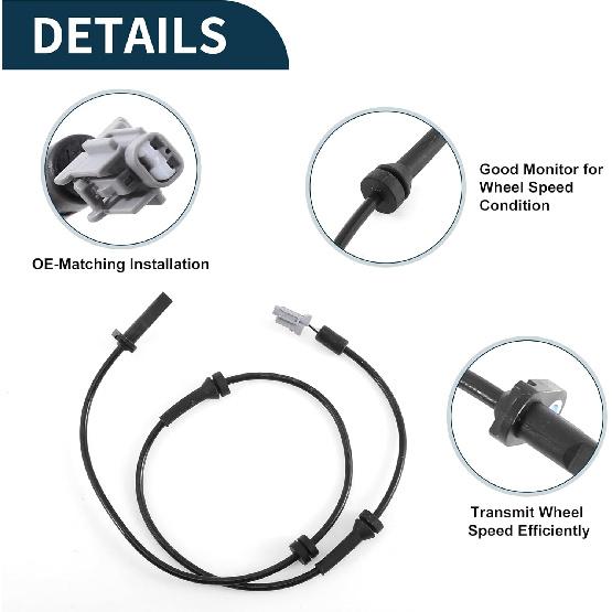 ABS Wheel Speed Sensor Front Left or Front Right ABS Sensor Anti-lock Braking System Sensor No.47910-JA000 for Nissan Altima 2007-2013