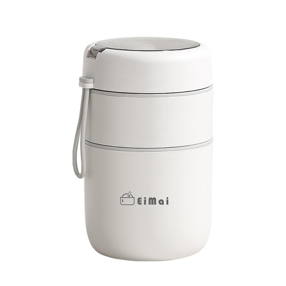 680ml Thermal Lunch Box Stainless Steel Insulated Food Container Double Layers Lunch Box  Home Use