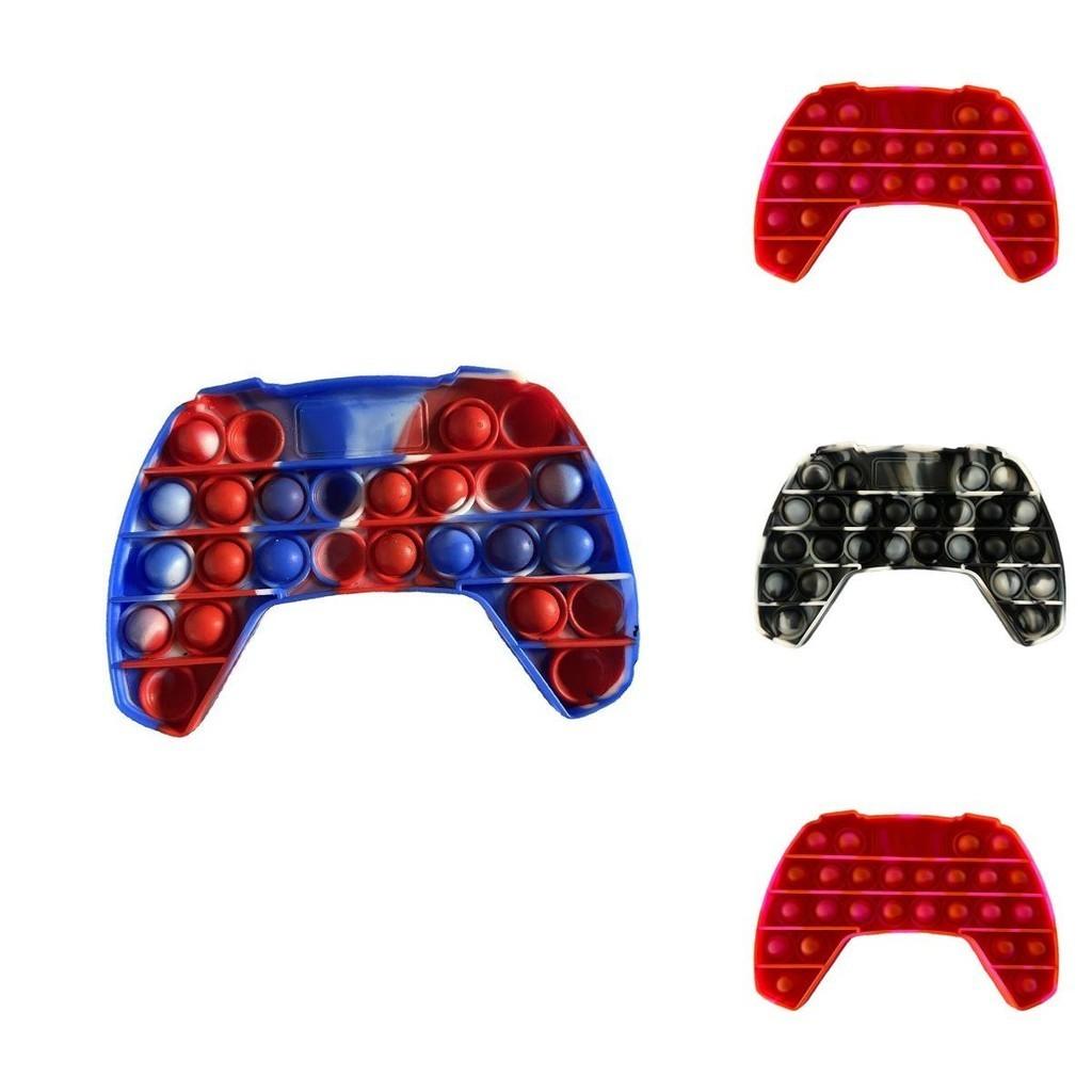 Vibrant Tie-dye Game Controller Push Bubble Sensory Fidget Toy For Stress Relief
