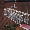 Windproof 20 Clips Sock Drying Rack Stainless Steel Unmarked Underwear Drying Rack  for Balcony