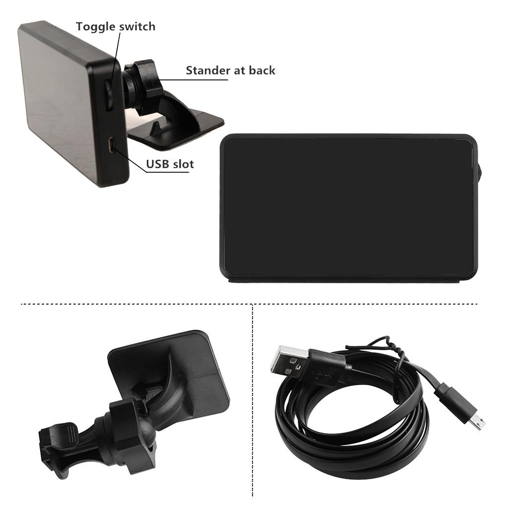 Plastic Vehicle Head UP Speedometer Global Position System USB Professional Digital Display Speeds Meter Gauge Accessories