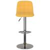 Bar Stool 2 Pcs Yellow Fabric