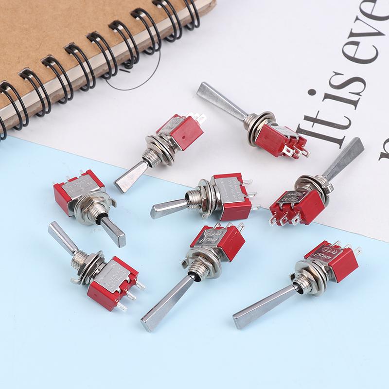 Toggle Switch 3Pin 3/2 Position Self-locking/Self-resetting ON OFF ON DPDT SPST DPST 5A 125VAC 2A 250VAC Latching Flat Handle