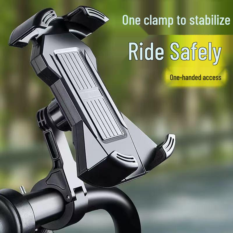 Cycling Phone Holder: 360° Rotating, Shockproof Mount for Scooter, Motorcycle, and Bicycle Navigation.