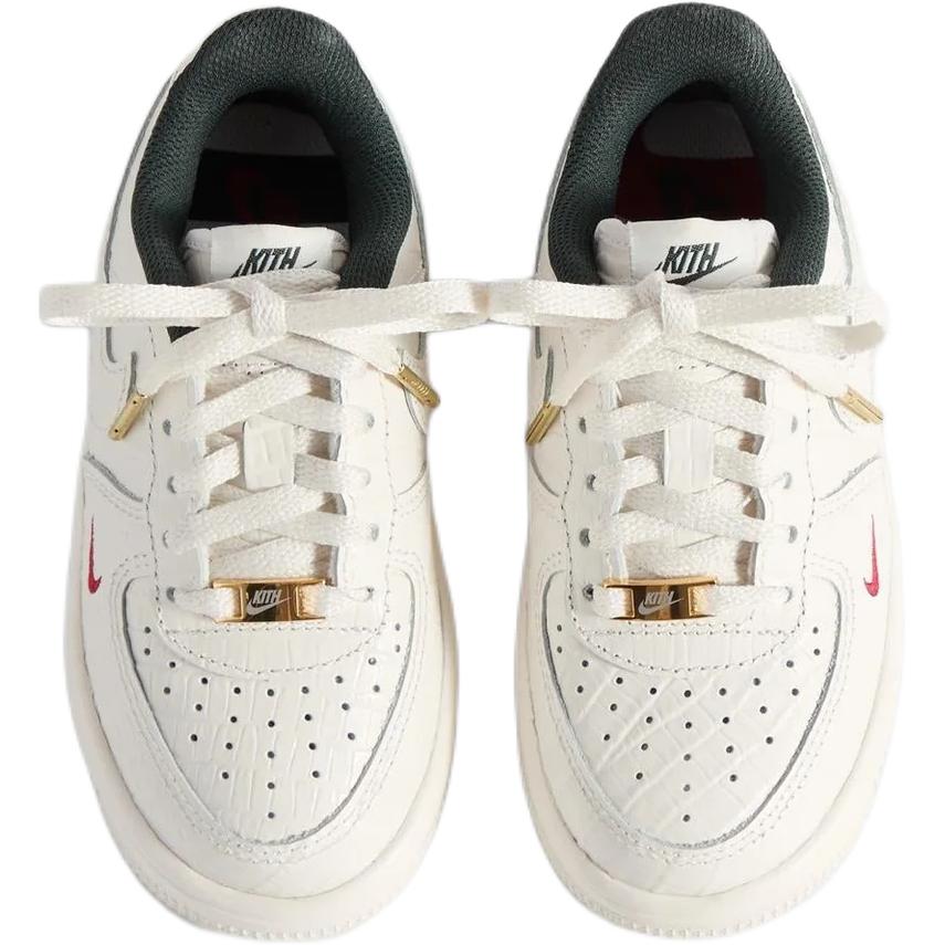 KITH x Nike Air Force 1 Low Top Kinder Skateboard Schuhe Phantom Weiß Kinder im Alter von 3-7 Jahren IM6036-001