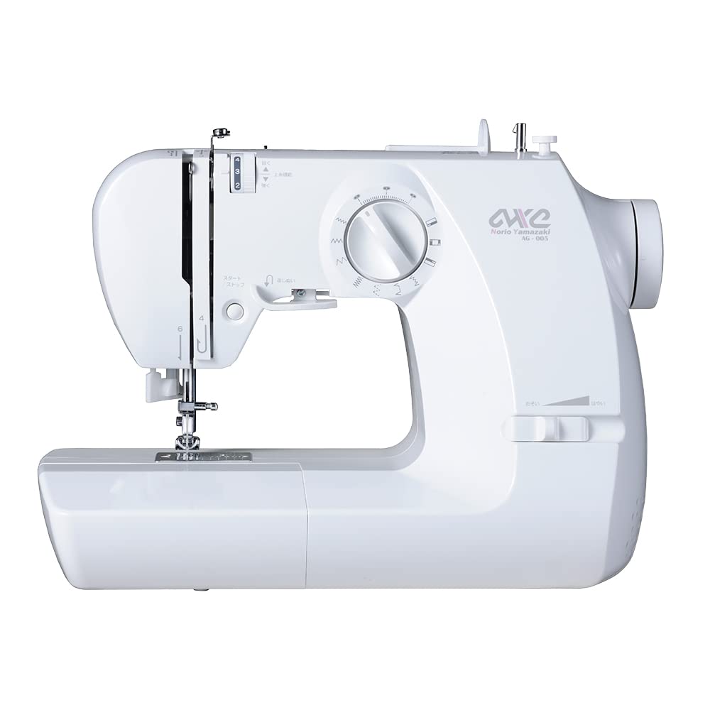 

Ax Yamazaki Electronic Sewing Sewing Machine Electronic Sewing Machine with Hard Cover Compact Beginner Simple Easy Easy Compact Sewing Machine Sewing білий