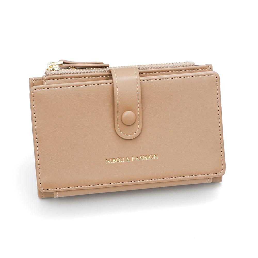 Credit Card Holder Bag Soft Women Short Wallet Pu Leather Wallet Wear Resistant Zipper Coin Purse For Gifts For Women Handbag