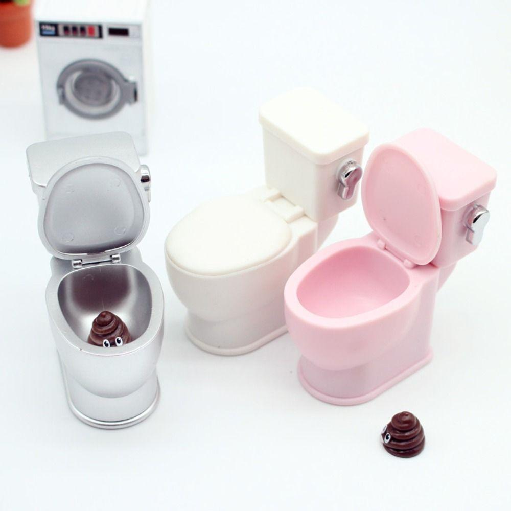 Bathroom Furniture Simulated Flushing Toilet Flushing Sound Miniature Toilet Toys Kids Toy