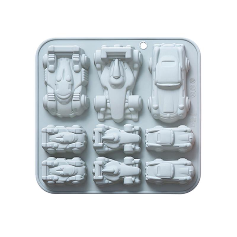 Stampo per Ghiaccio Auto da Corsa Stampini in Silicone 9 Cavità Stampini in Silicone per Automobile Per Fare Cioccolatini Dessert Cocktail Bevande
