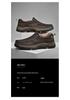 Men's Thick Sole Wear-Resistant Leather Hiking Loafers - Slip-On Casual Shoes