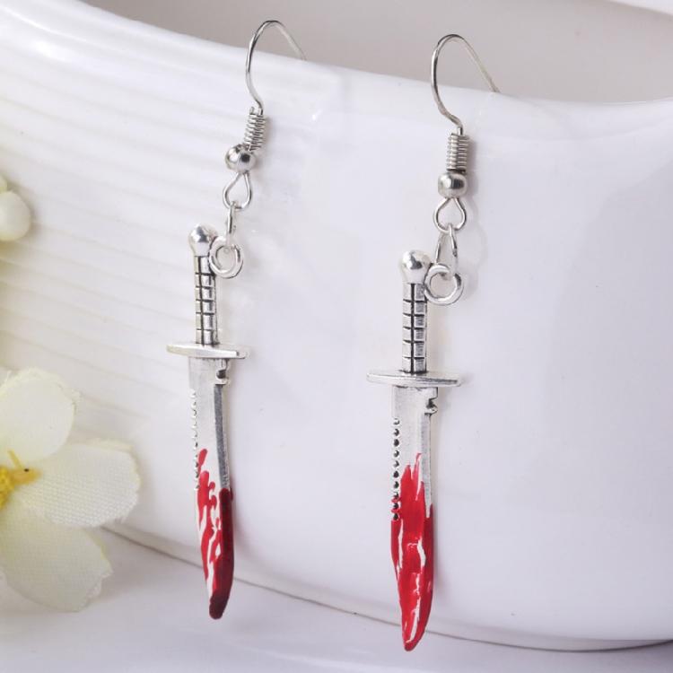 Exaggerated Cool Punk Knife Earrings Halloween Earrings Knife Earrings for Girl