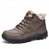 Men Ankle Snow Boots Winter Plush Warm Leather Outdoor Walking Hiking Shoes Non-Slip Waterproof Mens Boots Big Size 47 48