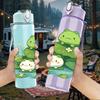 1PC Lotus Pond Frogs 750ml Color Plastic Sports Water Bottle Leakproof Flip Straw Lid Suitable for Sports Office Home Use