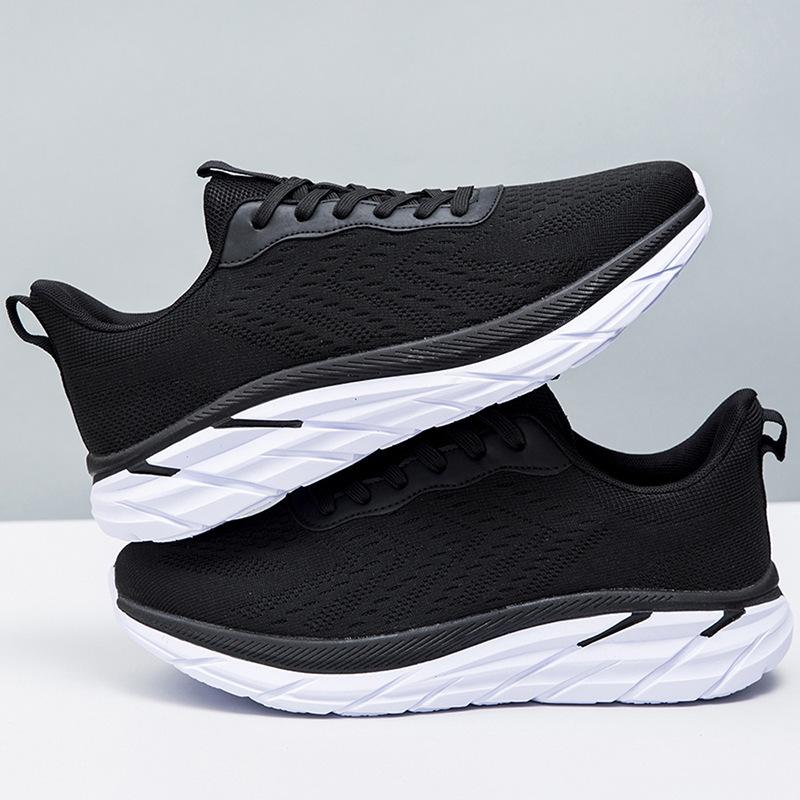 Men's shoes summer new breathable men's sports shoes platform running shoes lace-up round head fashion casual dad shoes