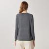 Zhaojun Women's Casual Rolled-Edge Half-Open Knit Wool Blend Sweater