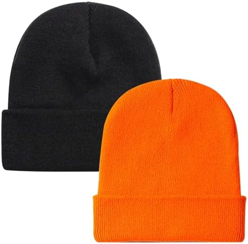 Rosoz Unisex Winter Beanie Cuffed Knit Skull Cap for Men and Women