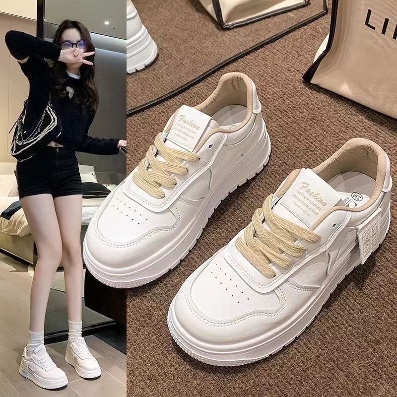 Soft-soled Popular Little White Shoes 2025 New Versatile Sports and Leisure Fashion Board Shoes Thick-soled Wear-resistant, Non-slip and Light