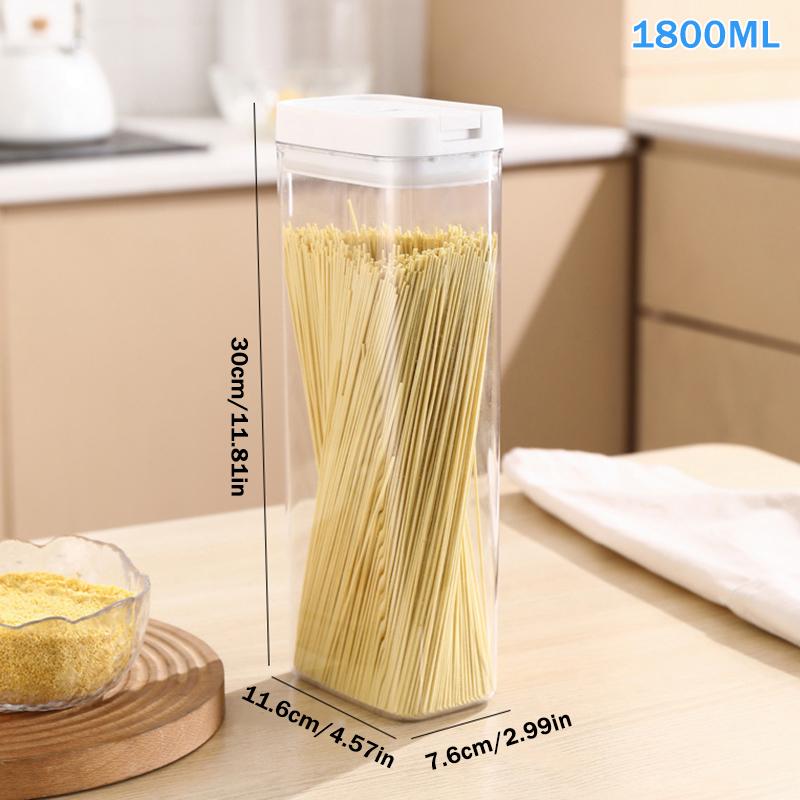 Plastic Sealed Jar Transparent Leakproof Moisture-Proof Kitchen Organizer Storage Box For Pasta Grain Snack Food Seasonings