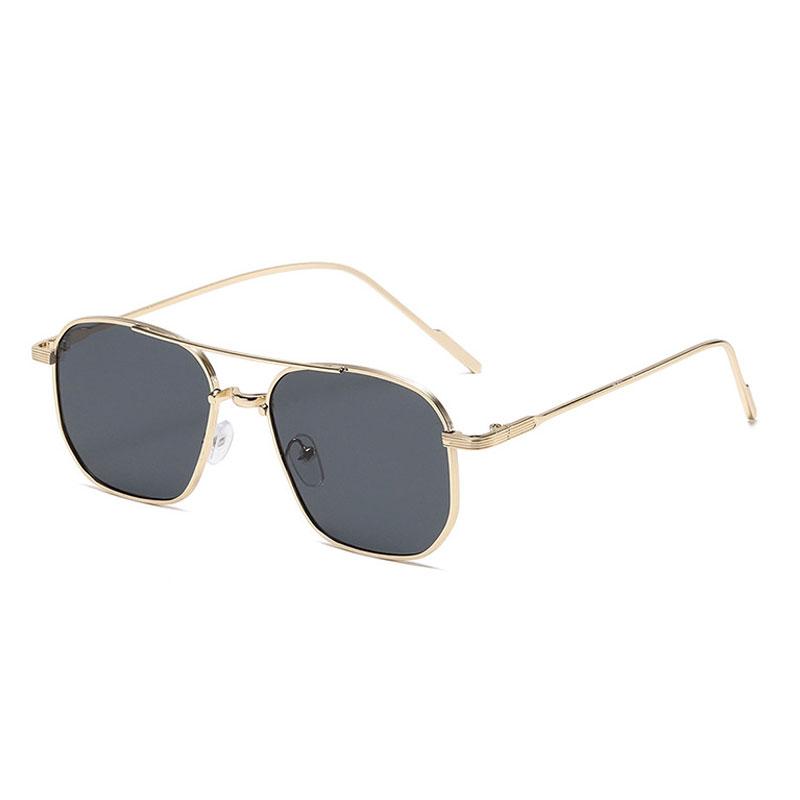 Fashion Women Sunglasses Luxury Metal Trendy Eyewear Brand Design Vintage Men Square Sun Glasses Mirror