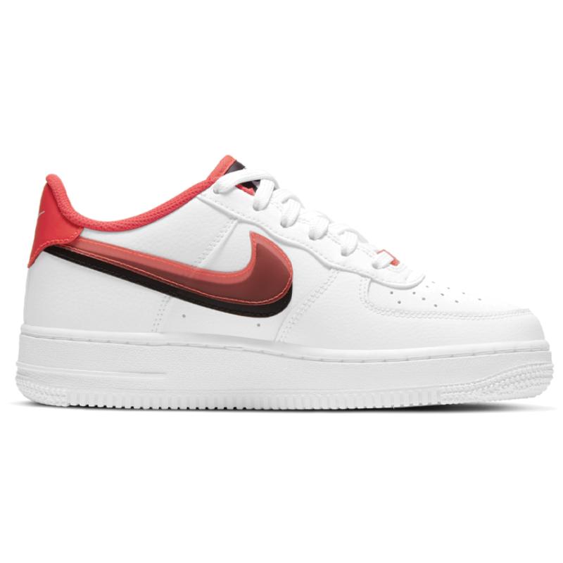Nike Air Force 1 LV8 Double Swoosh Bright Crimson GS Sneakers CW1574-101