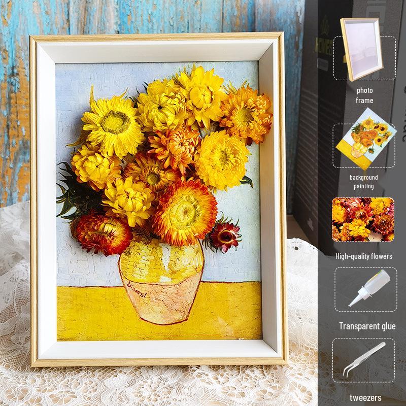 DIY Handmade 3D Preserved Flower Photo Frame Craft Kit