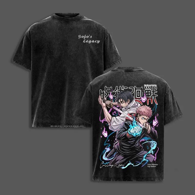 

Higuruma Hiromi Jujutsu Kaisen Anime Clothing Men Women Oversized T-shirts Washed T Shirt Vintage Cotton Tshirt Harajuku Tops XXL