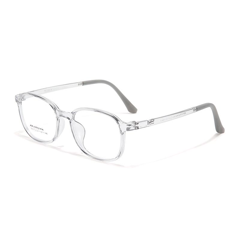 Trendy TR90 Oval Ultra-Light Transparent Glasses Frame for Teens - Myopia Compatible