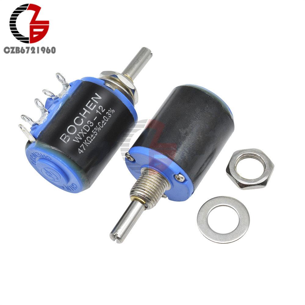 WXD3-12-1W Potentiometer Switch 100 200 220 470 1K 2.2K 3.3K 4.7K 10K 22K 33K 47K ohm WXD3 12 1W Wireround Knob Switch