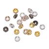 100Pcs 4 6 8 10mm Rhinestone Crystal Rondelles Bead Gold Color Loose Spacer Beads For DIY Jewelry Making Accessories
