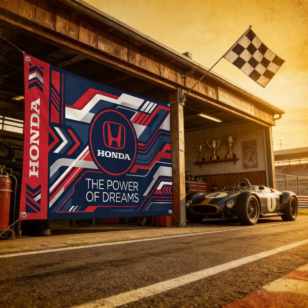 BWG5  FOR HONDA RACING Decorative Flag High Quality Polyester Fade Resistant Machine Washable Indoor Outdoor Hanging Banner