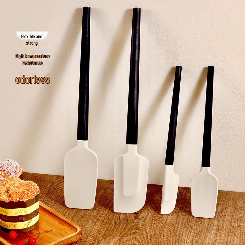 Silicone Spatula & Scraper Baking Set with Oak Handles
