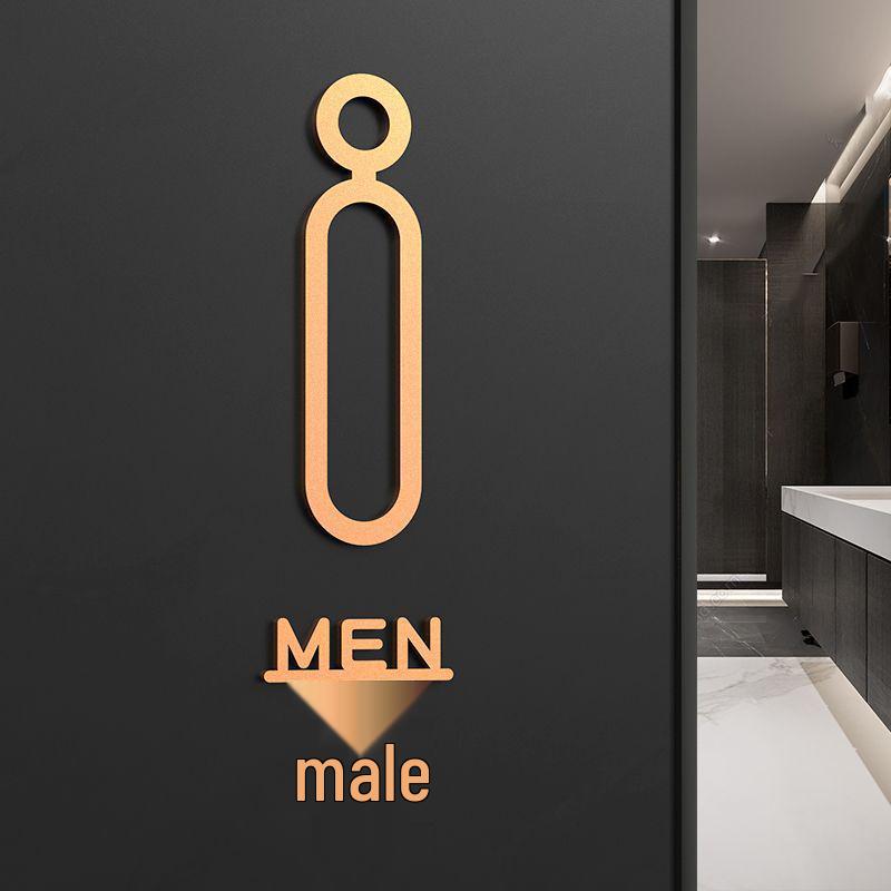 Niestandardowe znaki toaletowe: Kreatywne naklejki na toaletę do biura i hotelu dla mężczyzn/kobiet