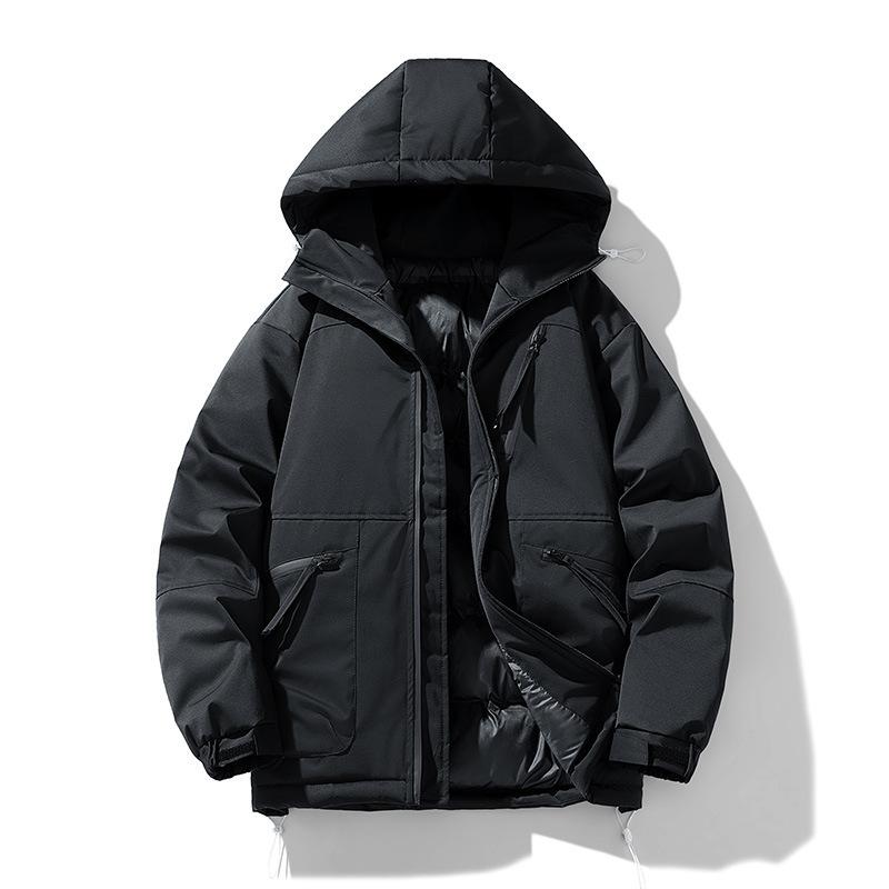 Padded Clothes Men's Winter New Thickened Solid Color Bread Clothes Jacket Student Trend Loose Couple Cotton Clothes Men