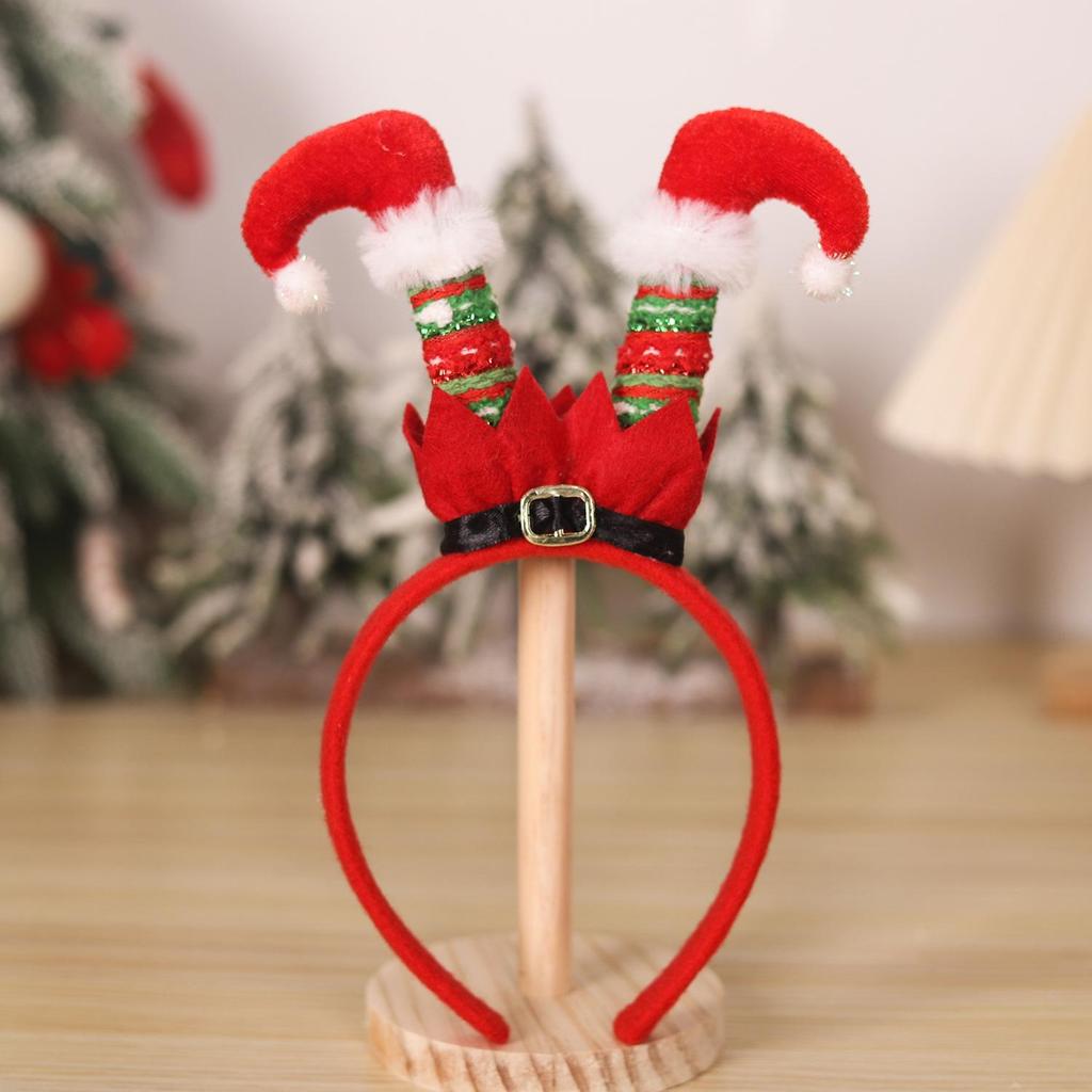 Holiday Cartoon Headband with Clown Foot and Belt Accents