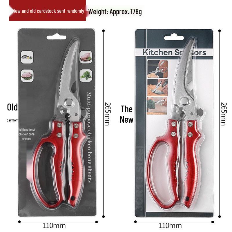 Multifunctional Stainless Steel Kitchen Scissors for Chicken, Fish, and Barbecue