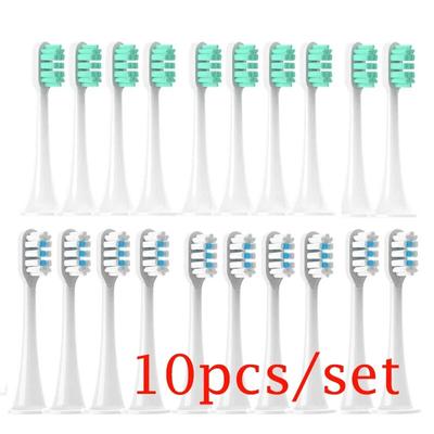 10pcs Replacement Soft Brush Heads For Xiaomi Mijia T300/t500/t700 For Sonic Electric Toothbrushes With Caps Sealed Package
