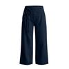 Women Casual Wide Leg Cropped Pants Elastic Waistband Drawstring Loose Fit Capri Trousers Lightweight Breathable Fabric