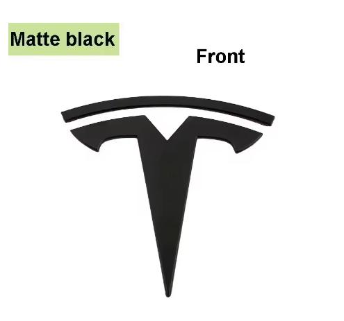 

Tesla Model 3/Mode Y/Z Zinc Alloy Car Front Hood Logo Sticker, Body Decoration Sticker, Rear Luggage Badge with Radian Accessori чёрный