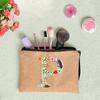 26 Letters Floral Women Cosmetics Woman Zipper Pouch Fashion  Women Linen Cosmetic Bags Travel Portable Makeup Bag Cosmetic Bag