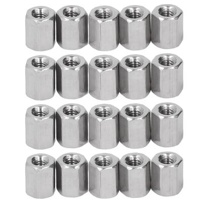 20PCS Hex Coupling Nut Stainless Steel Rustproof M4 X 0.7 8 L10mm 6 Sides Connector Nuts for