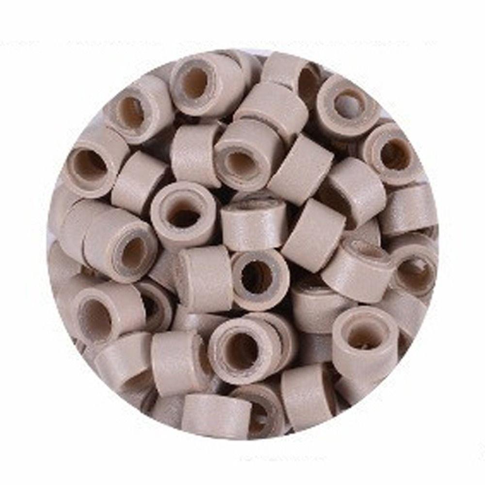 100Pcs Hair Rings Micro Silicone Lined Rings 9 Colors Rings Beads Micro Lined Links