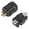 NEMA L6-30P L6-30R 30A  Lock Electrical 3 Pin Plug Receptacle Connector Male & Female  Lock Plug L6-30P Plug