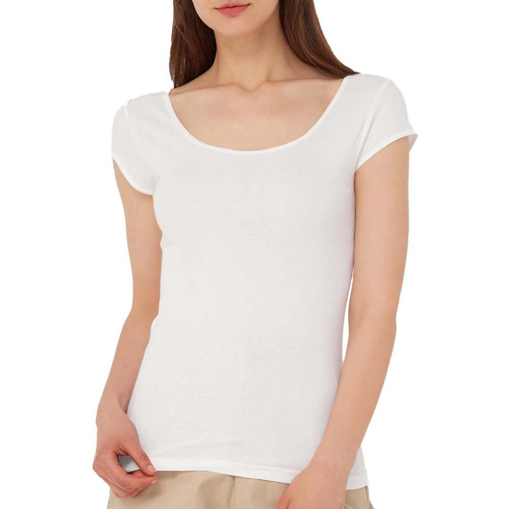 GUNZE Innerwear Wearable Short French M Tuche, Cosmetics, 100% Cotton, Sleeve, Sleeve, TC4052, Women's, Off-White,