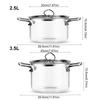 Transparent High Borosilicate Glass Cooking Pot Modern Milk Pot Glassware Soup Pot  Noodle