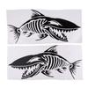 Fish Bone Skeleton Decal Sticker Marine Accessories for Inflatable Kayak Canoe Dinghy Car Window Truck Bumper Motorcycle Laptop
