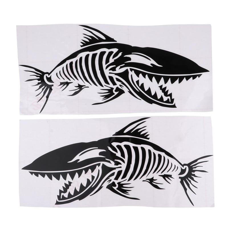 Fish Bone Skeleton Decal Sticker Marine Accessories for Inflatable Kayak Canoe Dinghy Car Window Truck Bumper Motorcycle Laptop