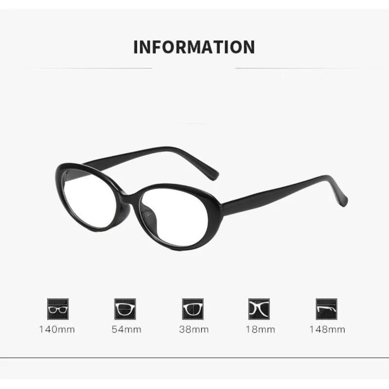 Fashionable Cat Eye Photochromic Myopia Glasses Ladies' Minimalist High-end Oval Anti Blue Light Glasses Diopter To -4.0