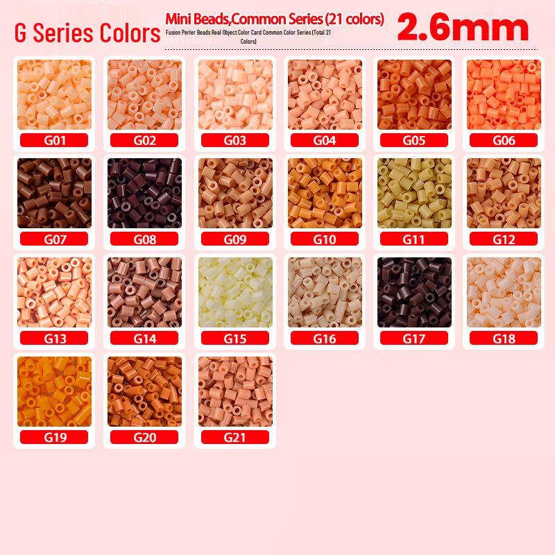 Carefully Selected 2.6MM Fusion Beads: 221 Colors for DIY Puzzle Projects