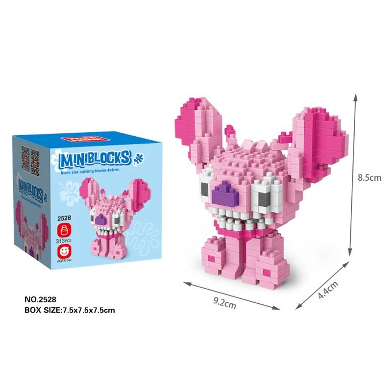 236-313pcs Stitch Building Blocks Toy Diamond Bricks Lilo Stitch Doll Figurines Children Birthday Gifts